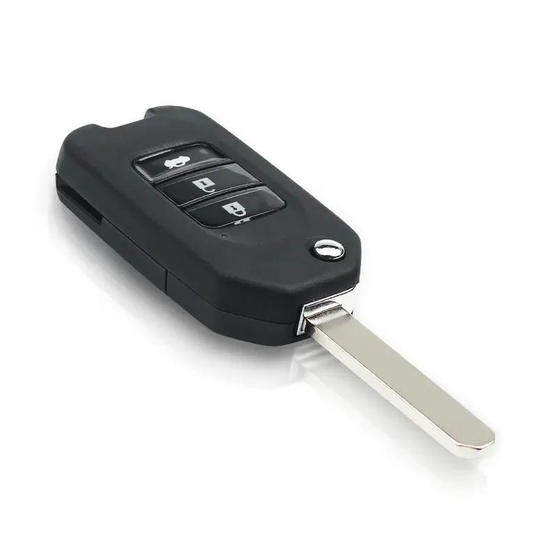 KEYYOU 1PCS Car Key Shell Case For Honda Civic City Accord CR-V HR-V Jazz Vezel FR-V Flip Folding Key Housing Cover