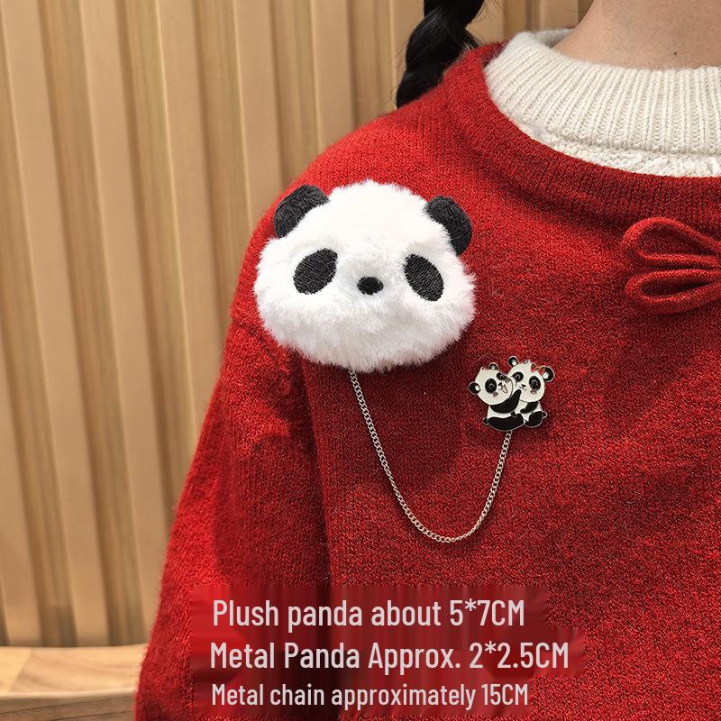 Adorable Red Panda Brooch: Cute Plush Backpack Pin for Students, Couples & Women - Perfect Birthday Gift