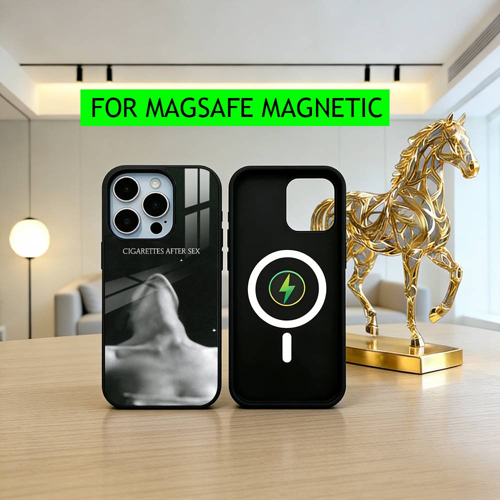 C-Zigaretten A-Nach dem Sex Abstraktes Band Handyhülle Für iPhone17,16,15,14,13,12,11 Plus,Pro Magnetisch Für Magsafe Kabelloses Laden