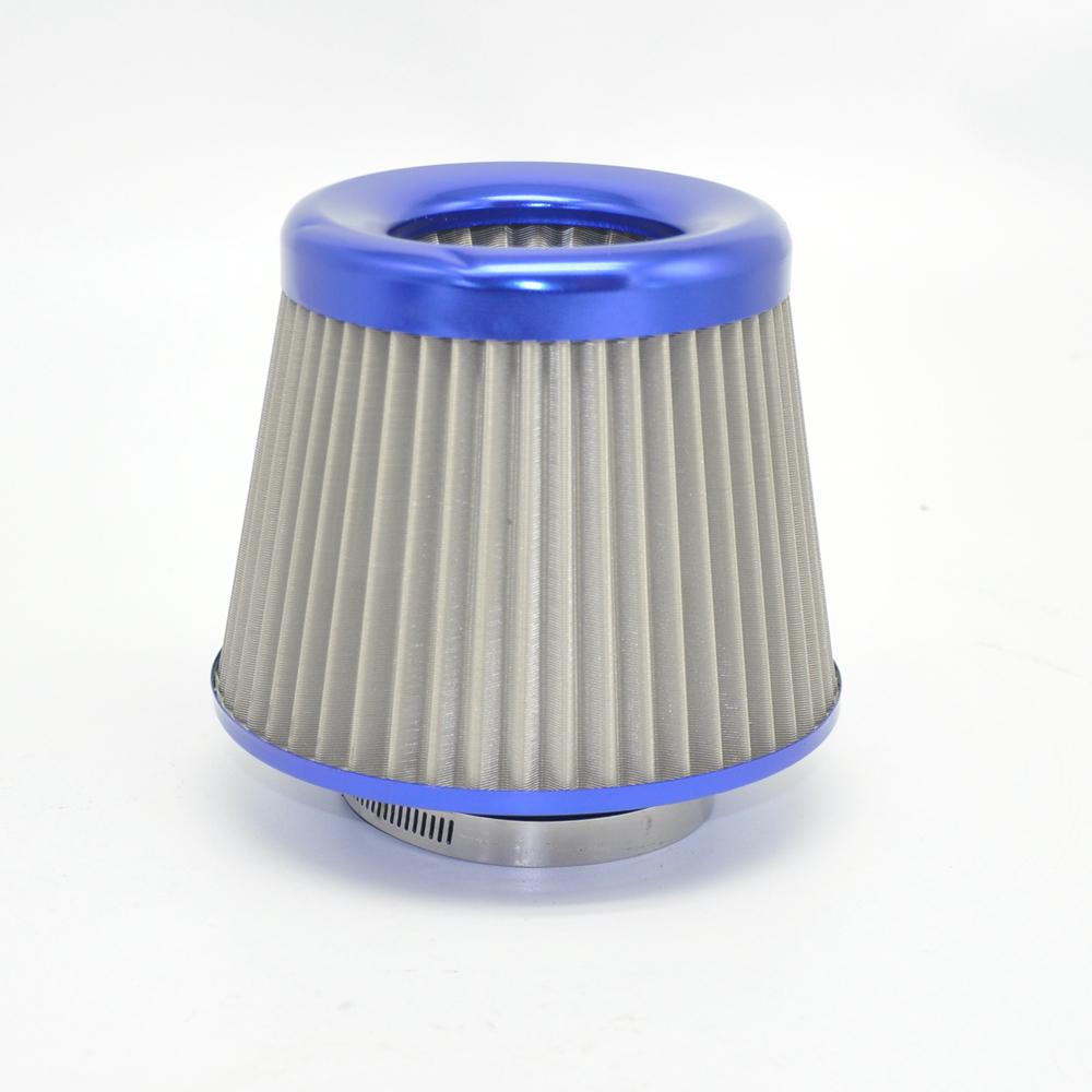 Stainless Steel Engine Air Filter 3" Round Tapered Universal Cold Air Intake Cone Filter