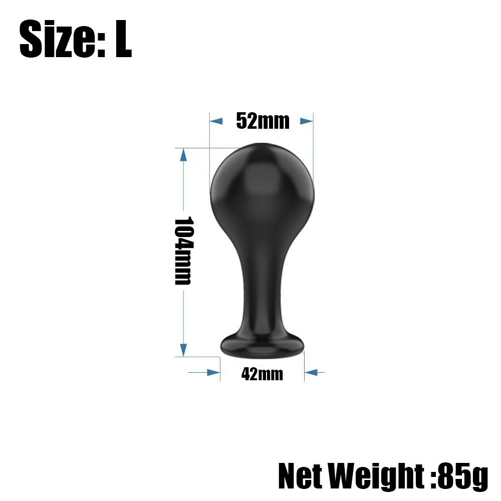 Black Smooth Butt Plug with Flared Base Prostate Massager for Men And Women Beginner Anal Training Toy