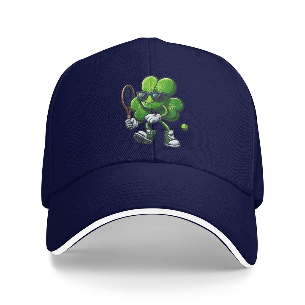 Tennis Player St Patricks Day Shamrock Clover Irish Prid Casual Baseball Cap Spring Trucker Hat Breathable Outdoor Hip Hop Hats