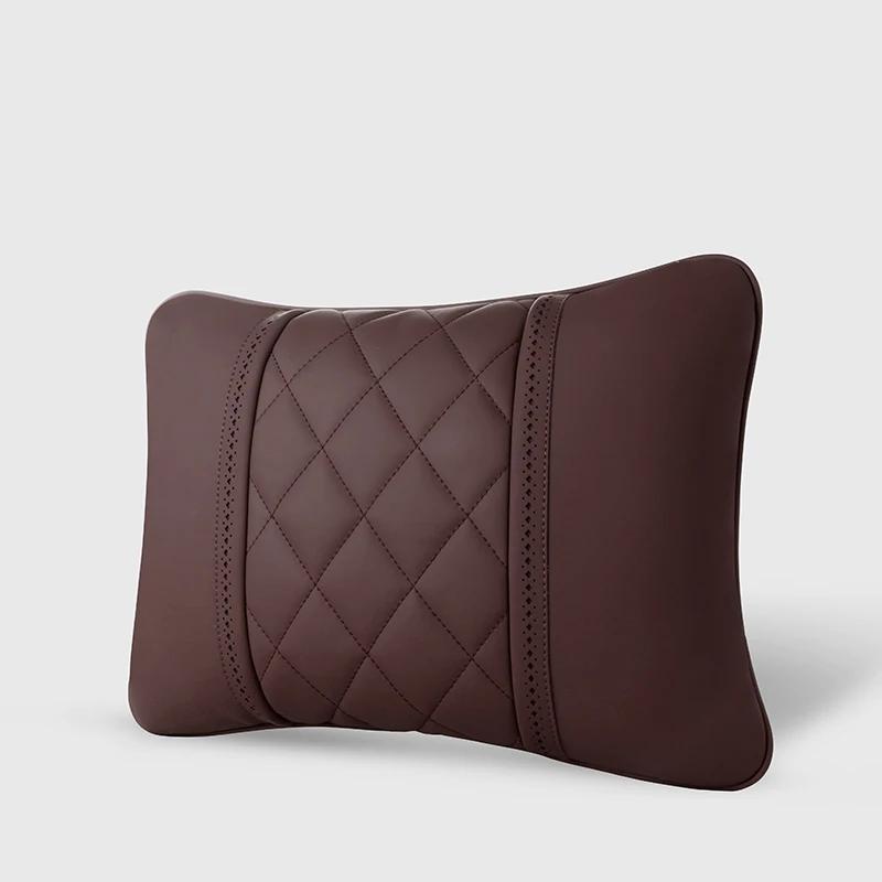 NAPPA Leather Car Neck Pillow For Mercedes Benz Maybach S-Class Headrest Car Travel Rea Seat Support Cushion Interior Accessorie