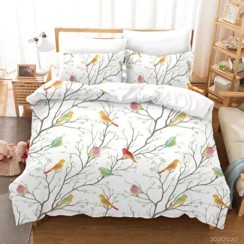 

Bird Duvet Cover Bedding Set Decoration Gift Suitable For Children Boys Girls And Adults Warm Soft Comfortable And Breathable EU Single(135*200cm)3pcs