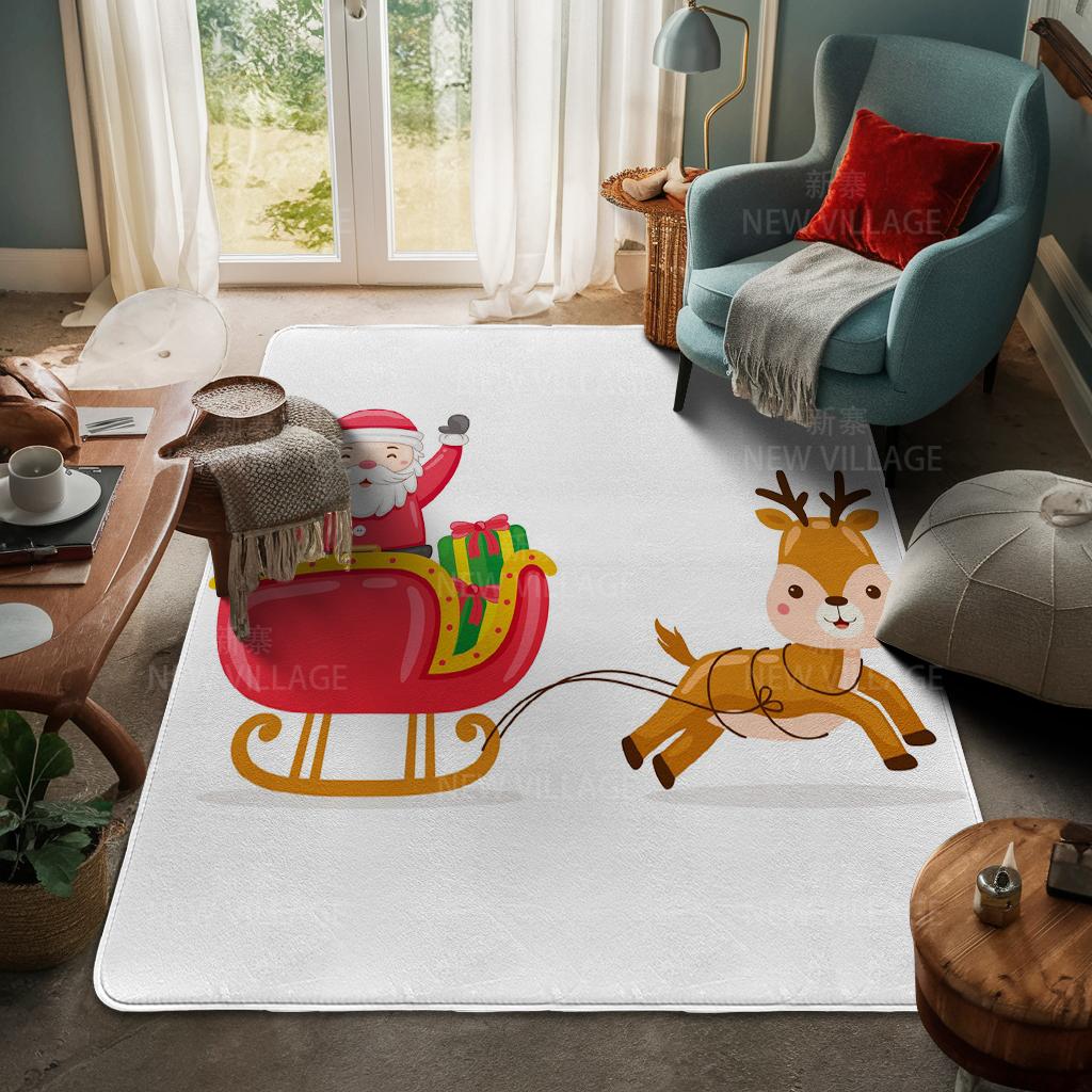 Hauseingangsteppich Fußmatte Haustür Wohnzimmer Bad Fuß Badezimmer rutschfest wasserabsorbierend Teppiche Bad Frohe Weihnachten Winter