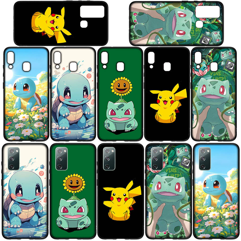 Cover for iPhone 17 16 15 Xiaomi Poco Redmi Note 14 13 12 11 Pro Max X 16e Samsung Galaxy S25 S24 S23 OPPO Huawei Pikachu Bulbasaur Casing Phone Case