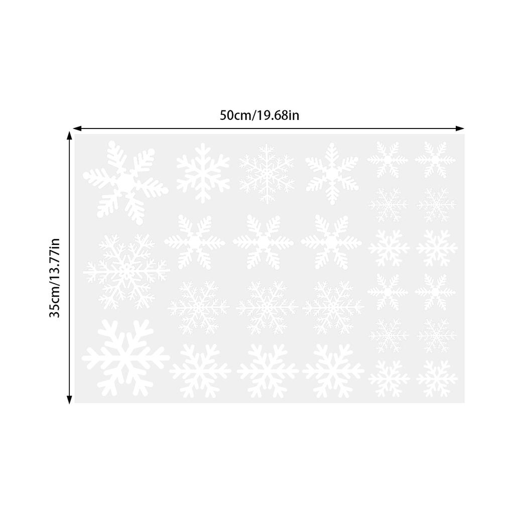 White Snowflake Electrostatic Window Clings Decals Kids Room Christmas Decoration Wall Sticker Winter Frozen New Year Home Decor