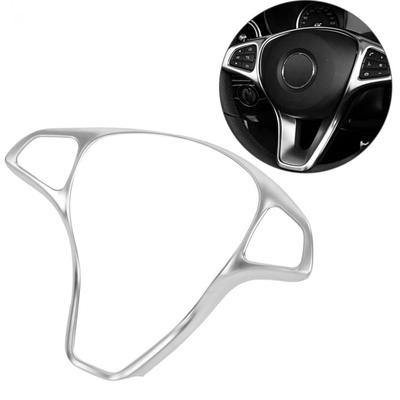 Silver Chrome Car Steering Wheel Button Frame Trim Cover for Mercedes Benz Vito W447 2014 2015 2016