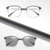 Pochromic Frameless Eyeglasses for Men Fashion Glasses Anti Radiation Eye Sunglasses for Men Korean Glasses Rectangle Compute