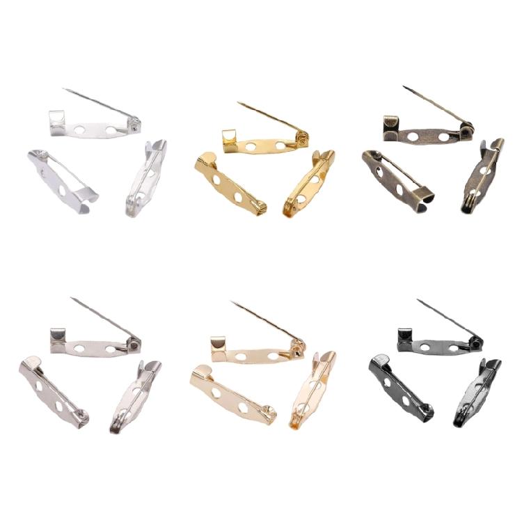 50Pieces Safety Bar Pins Secure Back Clasp with Easy Sewing Holes For Craft Project Sewing And Creative Accessories Kits