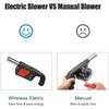 Convenient handheld electric blower,extended handle,accelerates charcoal burning,use for outdoor camping,picnic,BBQ,cooking tool