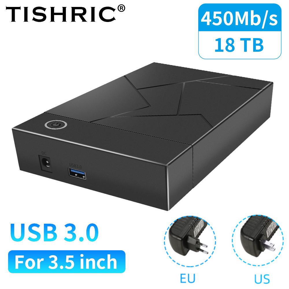 

Корпус жесткого диска TISHRIC SSD 2,5 / 3,5-дюймовый адаптер USB 3.0 к SATA Чехол для жесткого диска Plug and Play Корпус жесткого диска для ноутбука