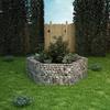 Hexagonal Gabion Raised Bed - vidaXL - 160x140x50 Cm - Galvanized Steel - Grey