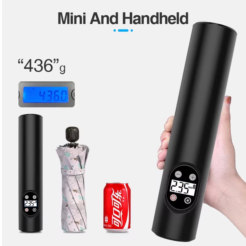 Small Wireless Air Pump Air Compressor for Bicycle Car Tire Inflator Portable Rechargeable Outdoor 150PSI Motorcycle Electric Vehicle Air Pump