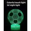 Five Major Leagues Football Club Team Standard 3D Night Light LED Colorful Touch Remote Control Night Light