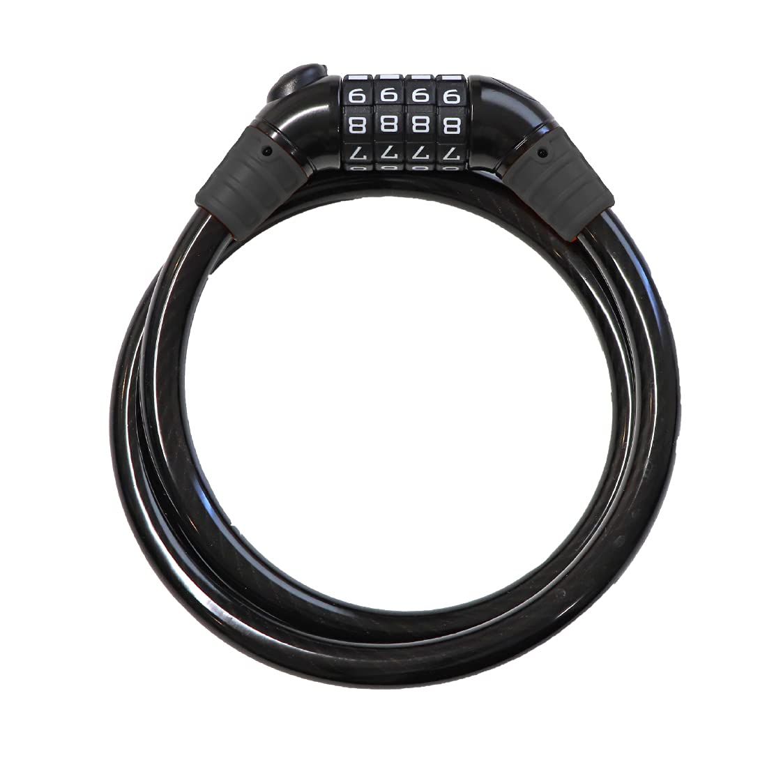 

MOTO BASE Moto Lock Combination Wire Lock x 70cm Anti-Theft Device, Series, LED-Equipped (Smoke/Black), 12mm (MBLC-DYL-01-CSBK70) чёрный