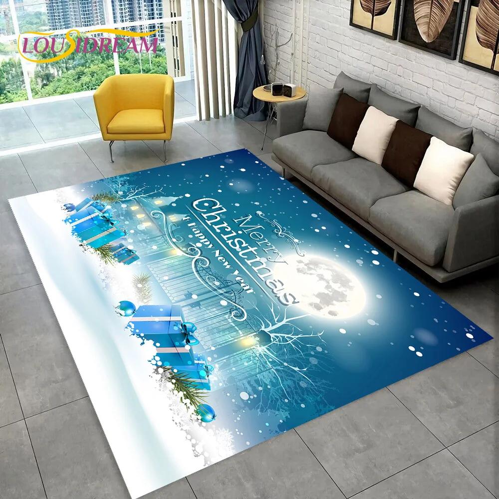 Santa Claus Vánoční stromeček Elk Area Koberec,Koberec do obývacího pokoje Ložnice Rohožka Rohožka Vánoční dekorace,Protiskluzová podložka