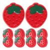 10Pcs Strawberry Decoration Buttons Colorful Resin Snap Embellishments for Children Clothing DIY Sewing Craft Baby Girls Sweater