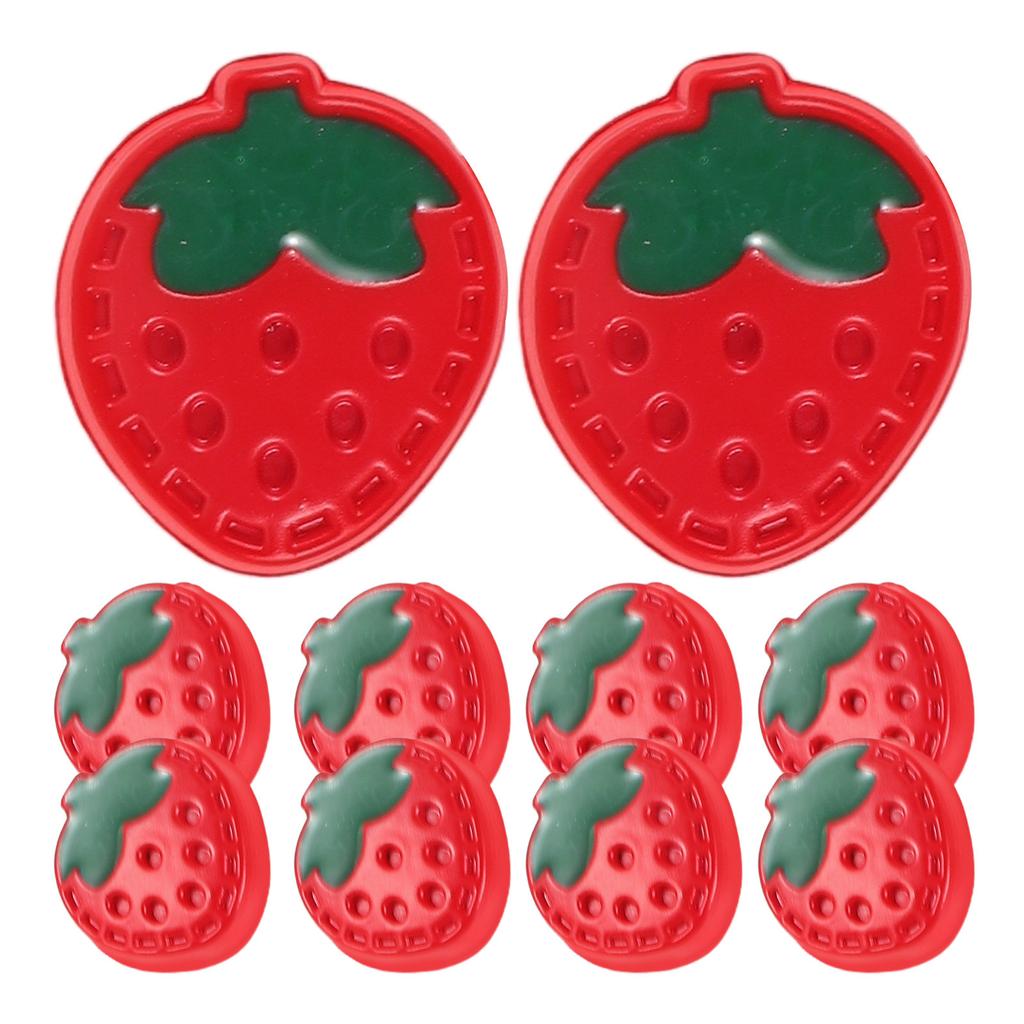 10Pcs Strawberry Decoration Buttons Colorful Resin Snap Embellishments for Children Clothing DIY Sewing Craft Baby Girls Sweater