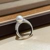New Vintage 100% Pure 925 Sterling Silver Rings Aaa Zircconia Peal Ring For Women Luxury Wedding Jewelry