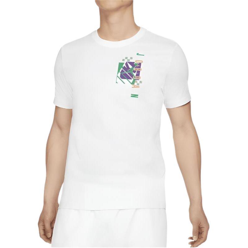 Men s Air Jordan Funny Alphabet Logo Printing Sports Breathable Short Sleeve White T-Shirt CZ8391-100 XXXL