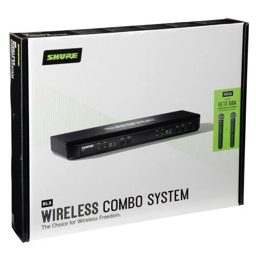 Shure BLX288/B58 Wireless Microphone System: Dual-Channel, Professional-Grade, with Two BLX2/BETA58A Handheld Dynamic Microphones and a BLX88 Receiver