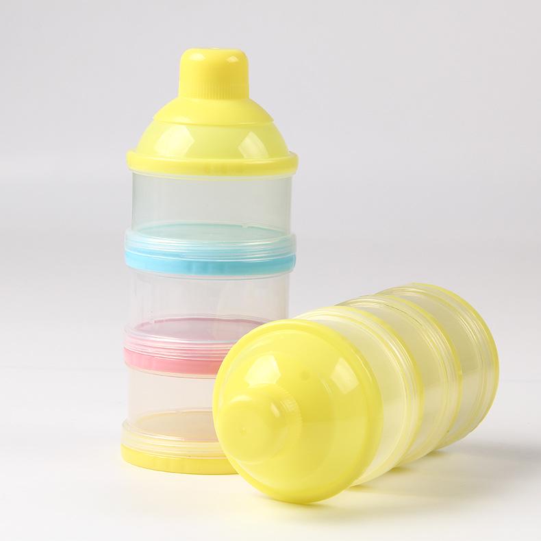 Three-Layer Transparent Portable Milk Powder and Snack Container
