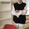 New Women Sweater Oversizes Vest O-neck Sleeveless Pullover Knitted Vest Office Lady Temperament Casual Chic Vest Coat  Winter