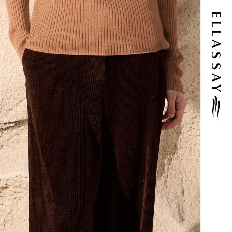 ELLASSAY Women's Chenille Ribbed Velvet Casual Pants