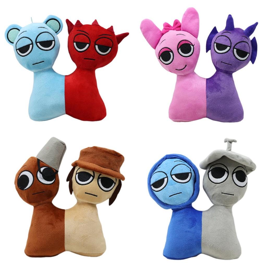 Siamesed Incredibox Sprunki Plush Toy Cartoon Stuffed Doll Game Gift Decoration
