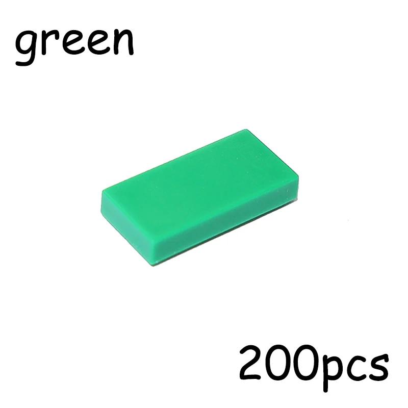 200PCS MOC Assemble Particles 3069 30070 1x2 Bricks Flat Tile Smooth 1*2 Building Blocks DIY Educational Creative Toy for Kids