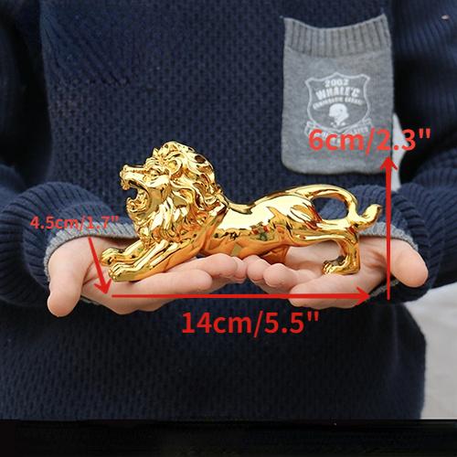 

Creative large gold lion car accessories Car center console accessories High grade men s off-road vehicle decoration perfume