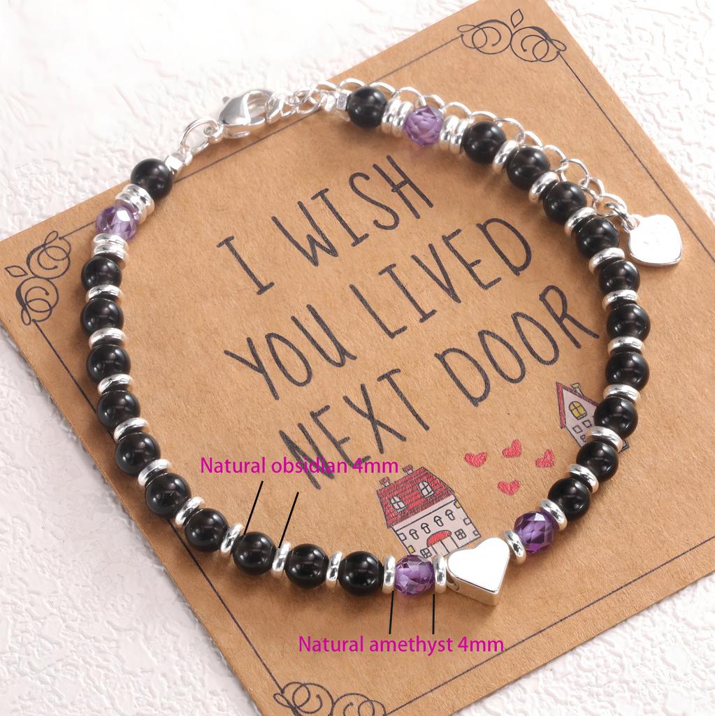 925 Silver Butterfly Bracelet for Girl Bead String Design Insect Fashion Versatile Jewelry Gift