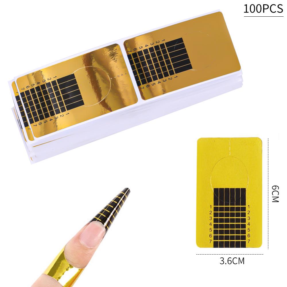 

100 Эксклюзивных форм для наращивания французских ногтей для трансграничной торговли - Дизайн «Подкова» и Прямоугольный