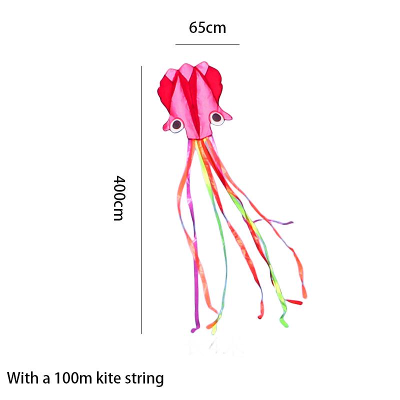 

New Kite Childrens Cartoon Color Soft Octopus Breeze Easy To Fly Toy Flying Style F