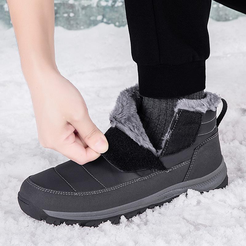 Men's and women's winter fur one thickened padded waterproof comfortable warm cold lightweight hiking waterproof non-slip snow boots
