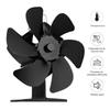 Fireplace Fan Stove Fan 6 Blades Heat Powered Quiet Fan Powerless Fan for Improved Heat Distribution and Overheat Protection