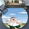 Peter Griffin Pattern Round rug,Carpet Rug for Living Room Bedroom Playroom ,Non-slip Floor Mat,Holiday Gifts and Birthday Gifts.