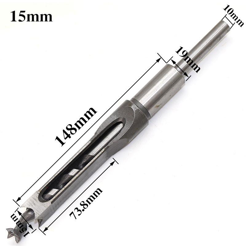6-16mm HSS Square Hole Drill Bit Woodworking Tools Auger Mortising Chisel Drill Screwdriver DIY Furniture Square Hand Tools