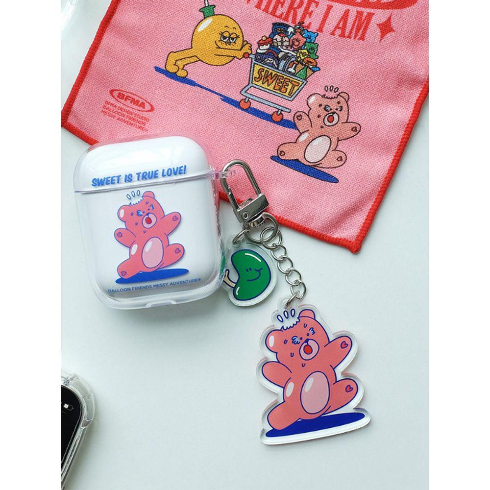 BALLOON FRIENDS MESSY ADVENTURE Acrylic Keychain - Runaway Gummy Bear