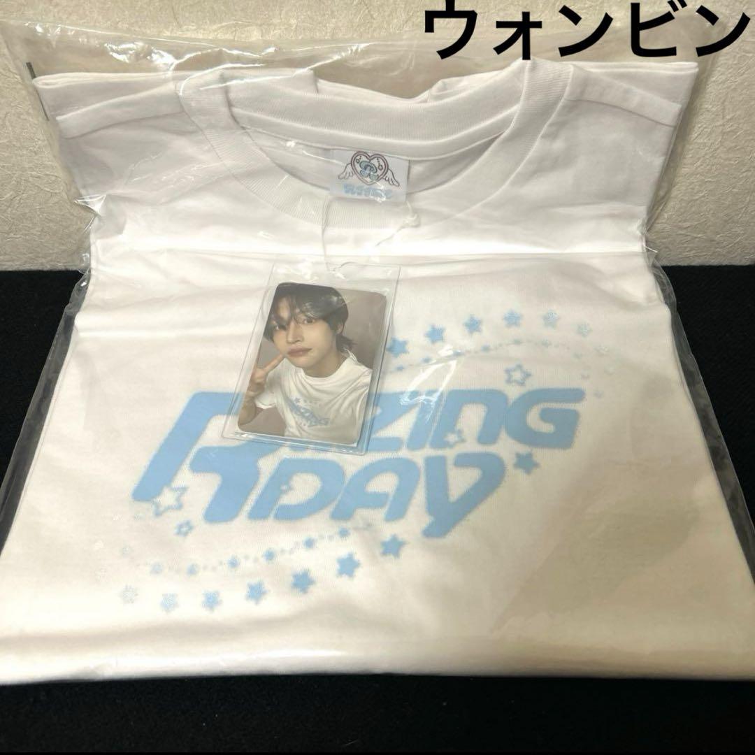 

[Б/У] Корейская футболка RIIZE Rizing Day с торговой карточкой Вонбина