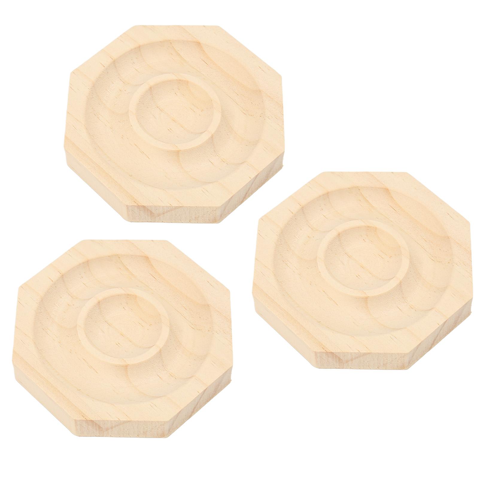 

3pcs Bead Bracelet Display Tray Elegant Decorative Hand Crafted Solid Wood Jewelry Tray for Bangle