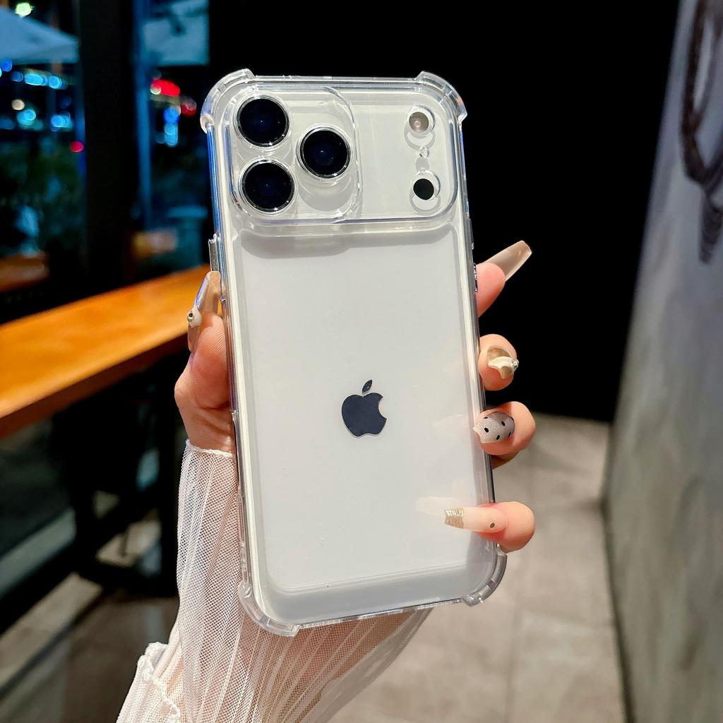 Electroplated Transparent Drop-Proof Case for iPhone 16 Pro Max/Apple 17/15/14