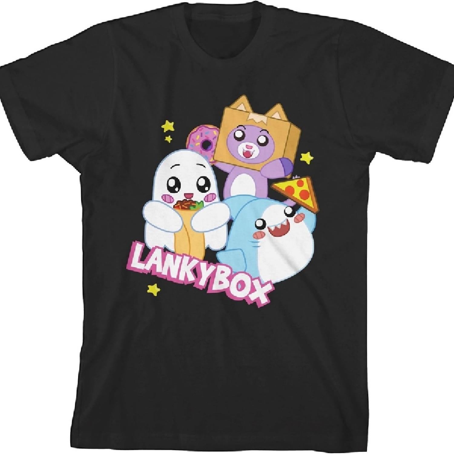 

Bioworld LankyBox Boxy & Foxy Футболка с коротким рукавом и круглым вырезом, королевско-синяя, для мальчиков S