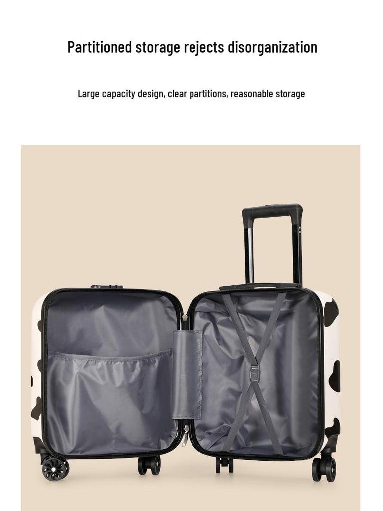 18" Cartoon Unisex Children's Spinner Luggage with Combo Lock & Wheels for Students