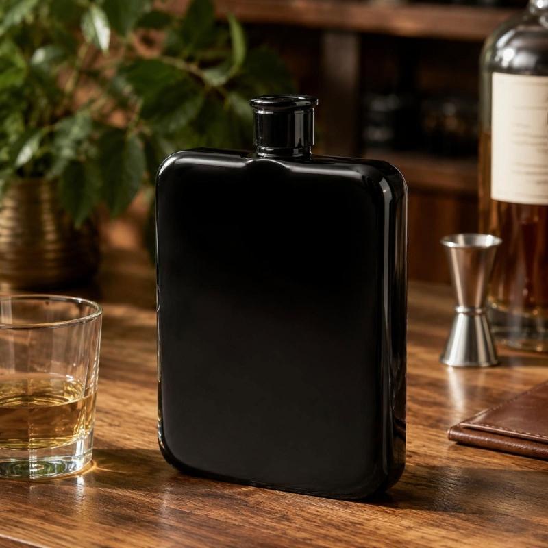 Portable Stainless Steel Square Hip Flask With Screw Lid, 7oz Small Pocket Liquor Bottle For Easy Carrying In Backpacks Or Bag