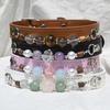 Adjustable Leather Pet Collar Detachable Dog Collar Exquisite Cat Collar  Puppy