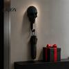 Personalized Wall Pendant 2Pcs 3D Printed Skull Hook, Gothic Dark Mounted Hanger, Geometric Halloween Hanger Towel Key Hat Storage Hook for