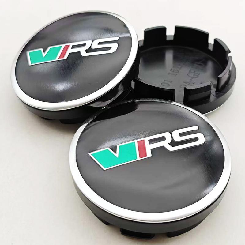 4 Stück 56mm Auto Styling Radnabendeckel Logo VRS Felgenabdeckung Abzeichen Emblem Für Skoda Rapid Octavia RS Kodiaq Fabia Zubehör