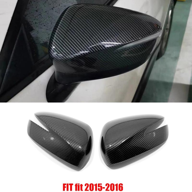 For Mazda CX-5 CX5 2012 -2014 2015 2016 2017- ABS Side Door Mirror Carbon Fiber Look Rear View Rearview Caps Trim Car Covers